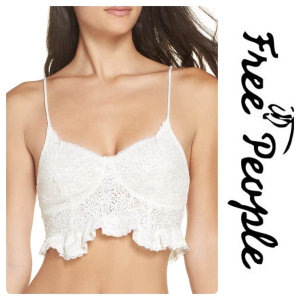 Free people white lace bralette